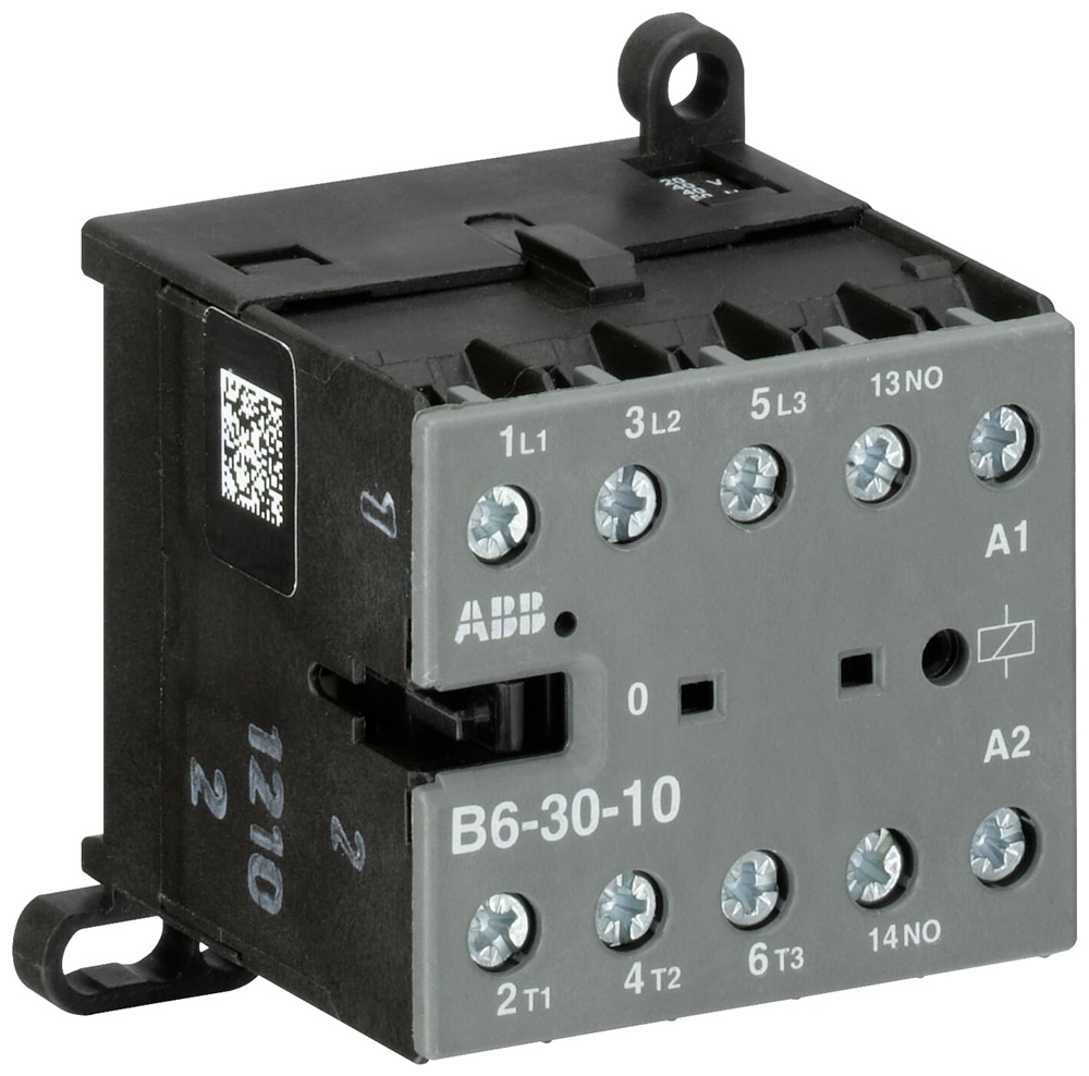 Mini Contactor B6 24V AC 3 NO 0 NC Terminali a Vite Controllo Carichi fino 4kW