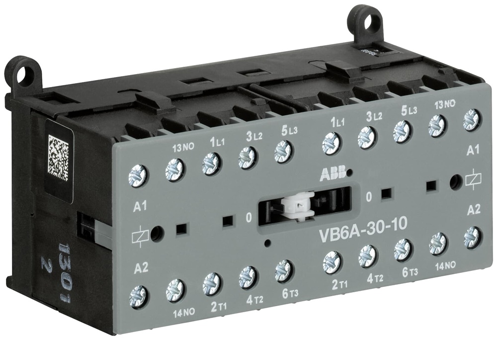 Mini Contattore Reversibile VB6A-30-10 24V AC 3NO 0NC per Motori Trifase fino 4kW