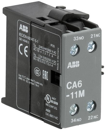 CA6-11M CONTATTO AUSILIARE 1NA+1NC
