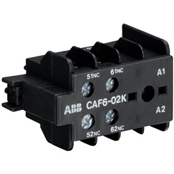 Contatto ausiliario CAF6-02K 0NO/2NC morsetti a vite montaggio frontale per K6/K