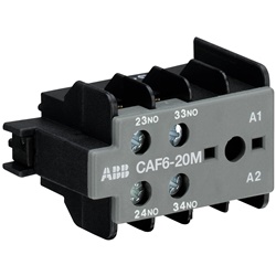 Contatto ausiliario CAF6-20M 2NO/0NC morsetti a vite montaggio frontale per B6/B