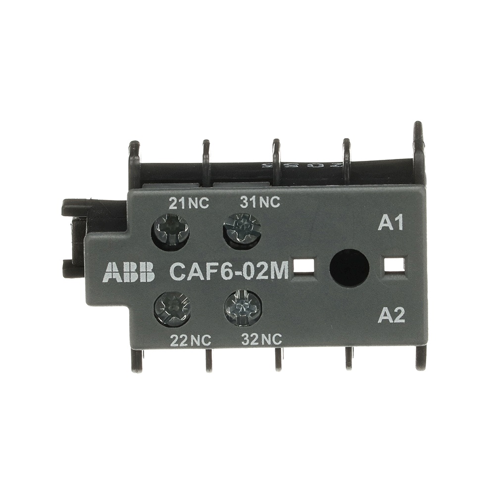 Contattore ausiliario frontale CAF6-02M 2 contatti normalmente chiusi per quadri elettrici industriali e civili