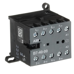 Mini Contactor B7 220-240V AC 4 NO 0 NC Terminali a Vite per Controllo Carichi fino a 5,5 kW