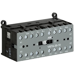 Mini Contattore Reversibile VB7A 24V AC 3 Poli 3 NO 0 NC Terminali a Vite Uso Industriale e Residenziale