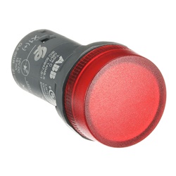 Lampada LED rossa 12V DC compatta segnalatore luminoso per pannelli controllo industriale e civile