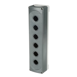 Custodia elettrica grigio scuro IP66 per componenti modulari e compatti, protezione industriale robusta