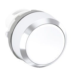 Pulsante MP1-20W bianco non illuminato plastica cromata uso elettrico industriale