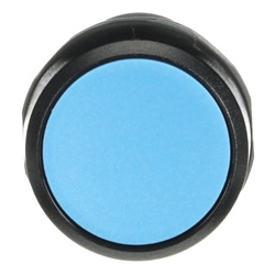 Pulsante compatto istantaneo blu non illuminato plastica nera 1NO 300V per installazioni elettriche
