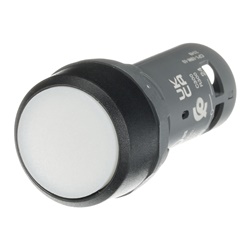 Pulsante compatto bianco non illuminato 1NO 300V per impianti elettrici residenziali e commerciali