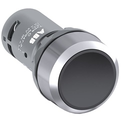 Pulsante compatto CP1-30B-11 nero metallo cromato 1NO+1NC 300V per installazioni industriali