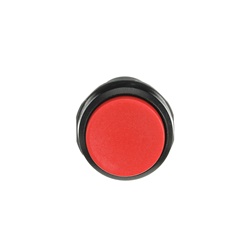 Pulsante compatto rosso momentaneo non illuminato plastica nera 1NC 300V per controllo industriale