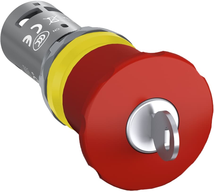Interruttore emergenza monoblocco ELER 705 4 chiave mantenuto 40mm rosso industriale