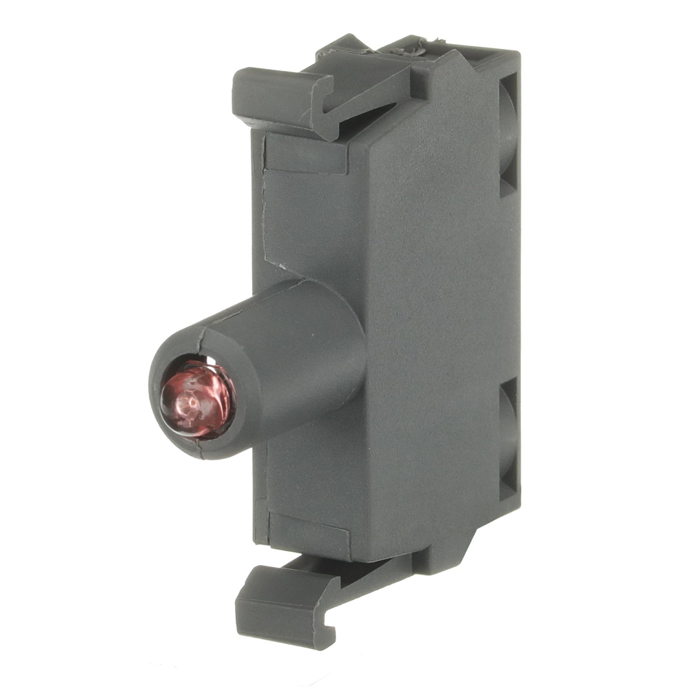 Blocco LED integrato rosso 110-130V montaggio frontale per applicazioni elettriche compatte