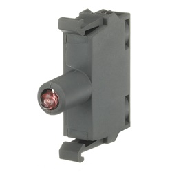 Blocco LED integrato rosso 110-130V montaggio frontale per applicazioni elettriche compatte