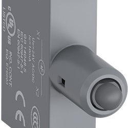 Blocco LED integrato verde 110-130 V montaggio frontale per impianti elettrici professionali