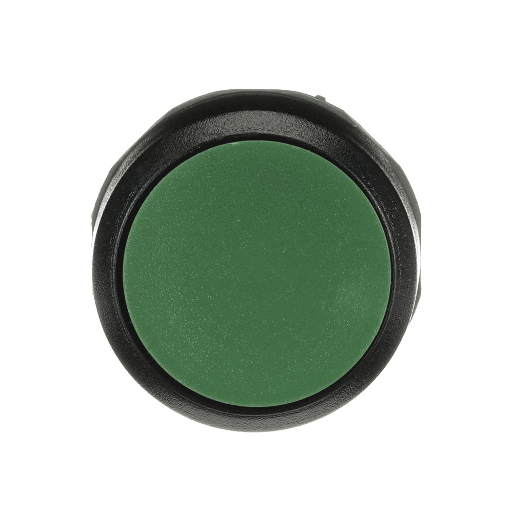 Pulsante MP1-10G verde non illuminato plastica nera per impianti elettrici professionali