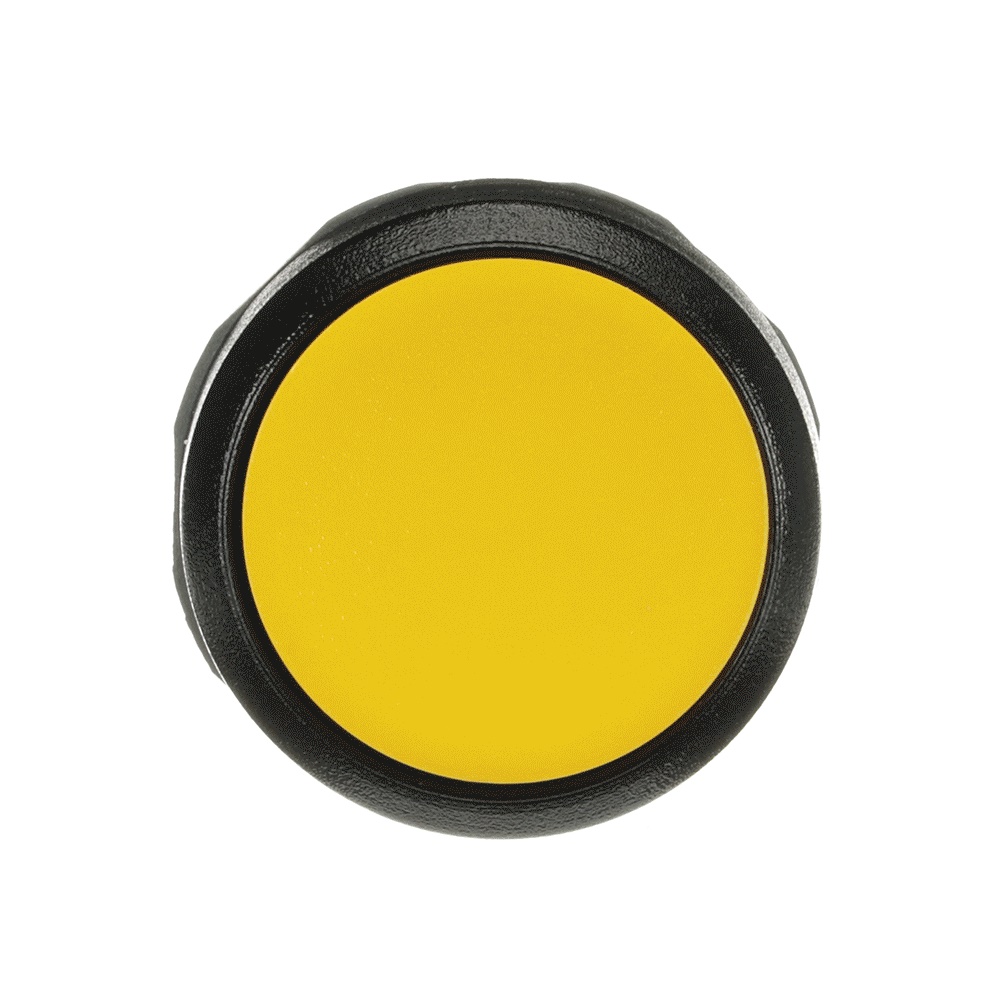 Pushbutton MP1-10Y giallo non illuminato plastica nera per impianti elettrici professionali