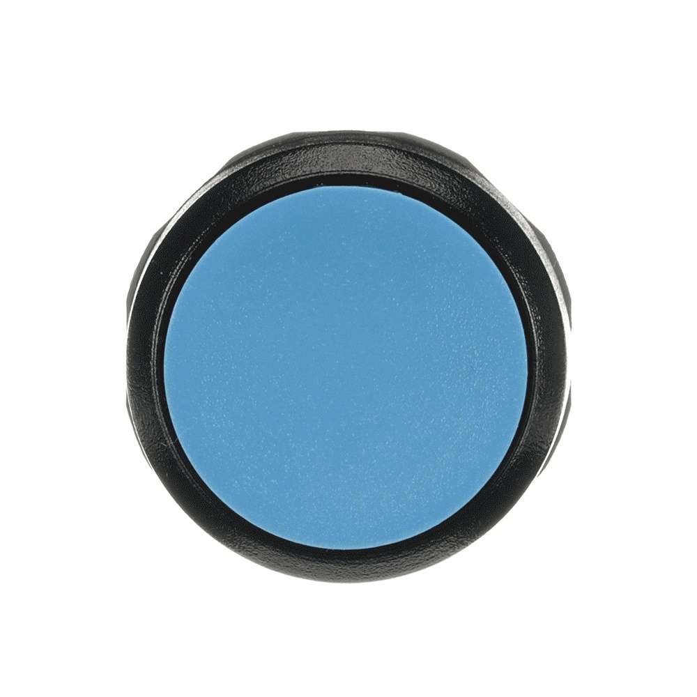 Pulsante MP1-10L momentaneo blu non illuminato plastica nera per impianti elettrici