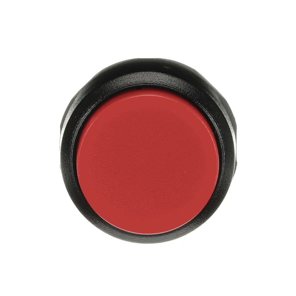 Interruttore modulare MP3-10R pulsante rosso corpo nero non illuminato per impianti elettrici industriali e civili