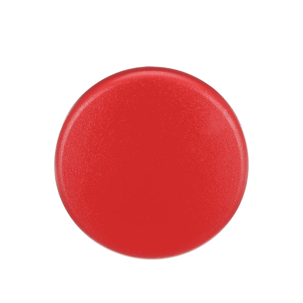 Pulsante fungo 40 mm rosso non illuminato plastica nera uso industriale momentaneo