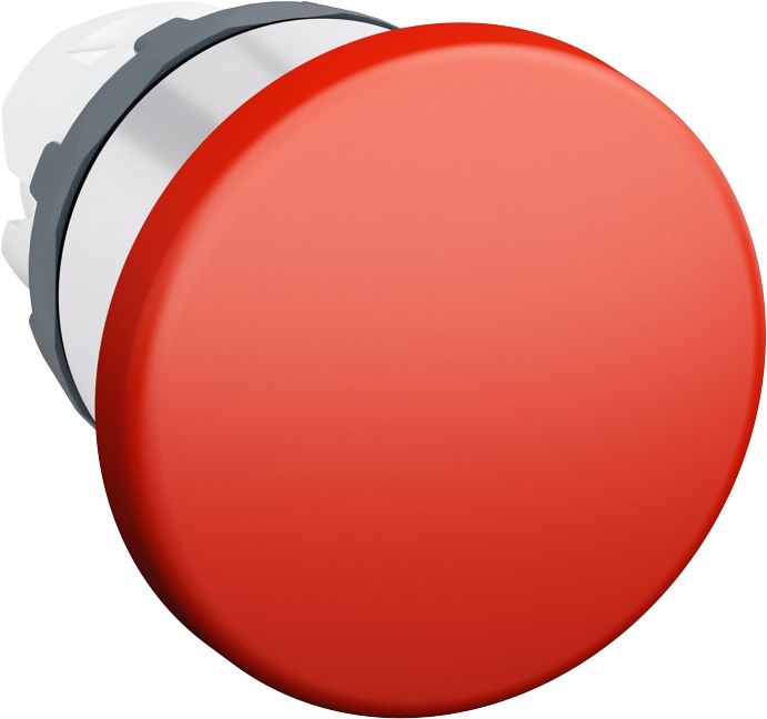 Pulsante fungo rosso 40 mm non illuminato per controllo sicurezza industriale e civile