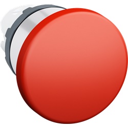 Pulsante fungo rosso 40 mm non illuminato per controllo sicurezza industriale e civile