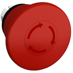 Pulsante emergenza MPMT4-10R fungo 60mm rosso twist release resistente uso industriale