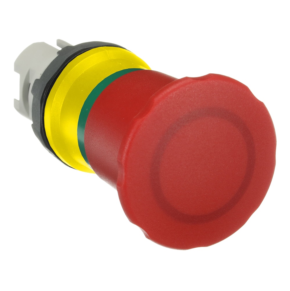 Pulsante emergenza fungo 60 mm rosso pull release per controllo sicurezza industriale