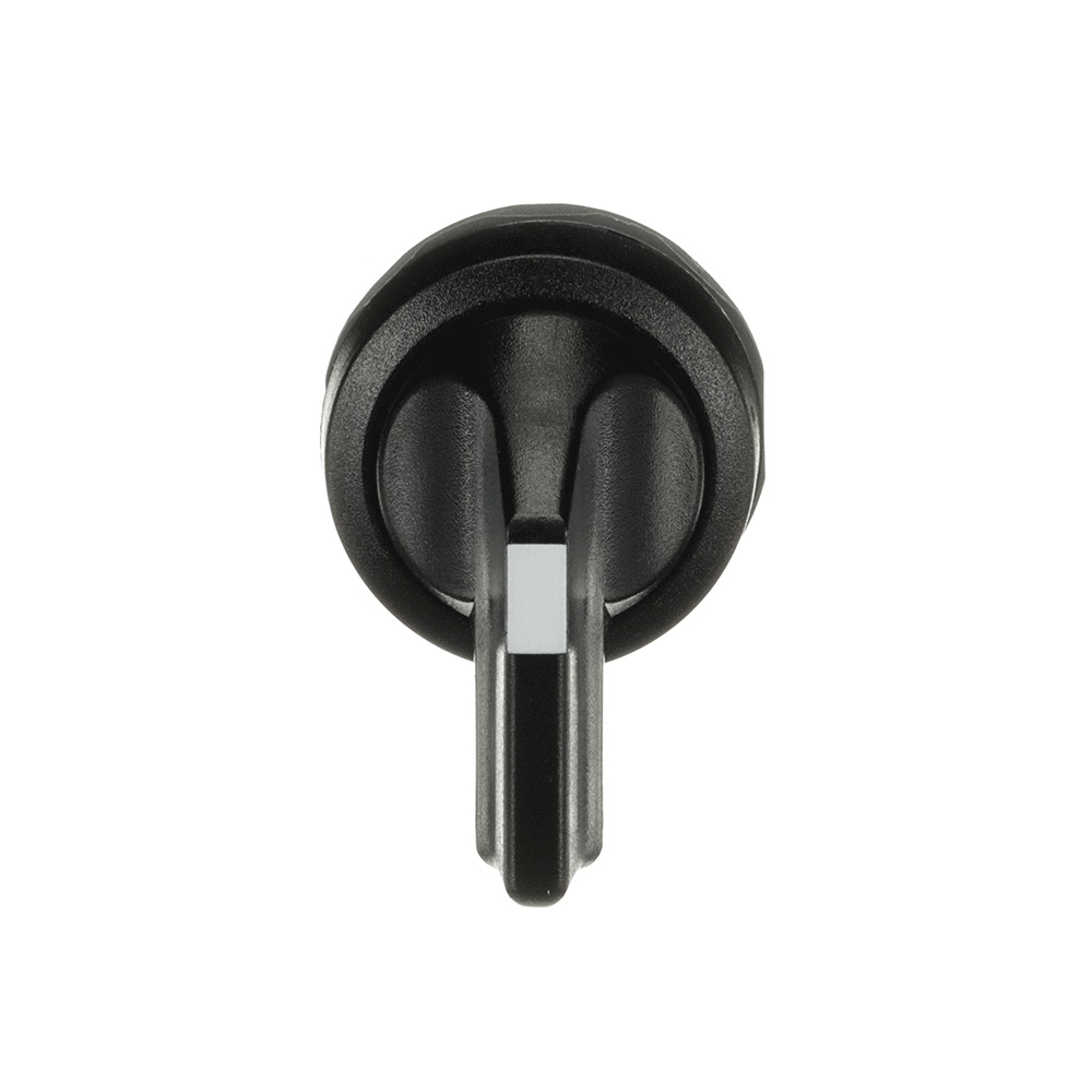 Selector Switch 2 posizioni manopola nera non illuminato plastica per impianti elettrici professionali