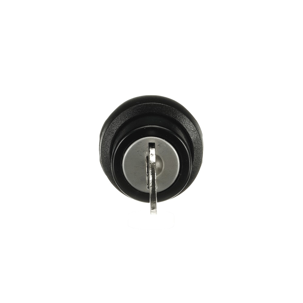 Selector switch 2 posizioni mantenuto a chiave nero plastica per impianti elettrici industriali e civili