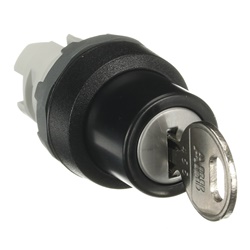 Selector switch 3 posizioni chiave nero plastica non illuminato per controllo industriale e civile