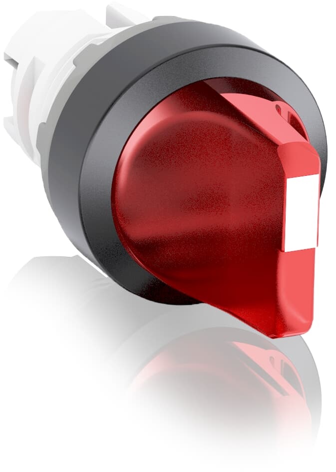 Selector Switch 2 posizioni momentaneo leva corta rossa illuminato plastica nera per uso industriale e civile
