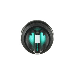 Interruttore selettore 2 posizioni verde illuminato plastica nera per controllo elettrico professionale