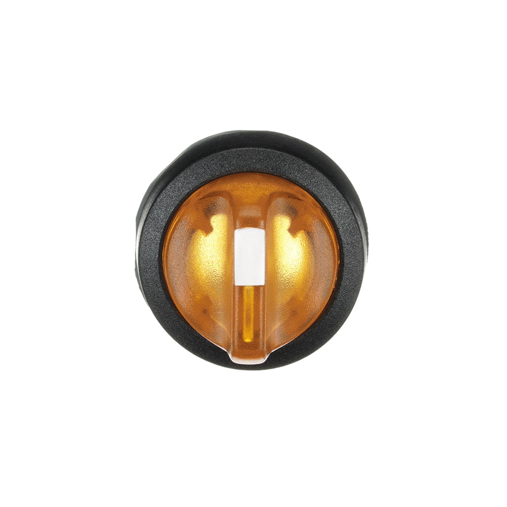 Selettore elettrico 2 posizioni momentaneo giallo illuminato IP45 per uso industriale