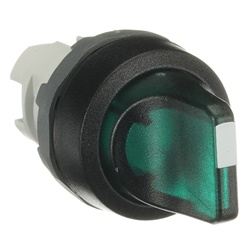 Selettore elettrico 3 posizioni momentaneo verde illuminato per impianti industriali