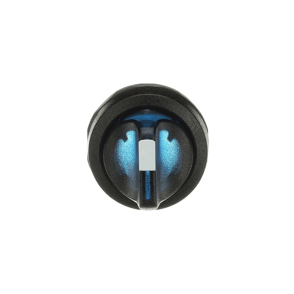 Interruttore selettore 3 posizioni blu ghiera nera montaggio guida 45 mm uso elettrico affidabile