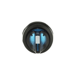 Interruttore selettore 3 posizioni blu ghiera nera montaggio guida 45 mm uso elettrico affidabile