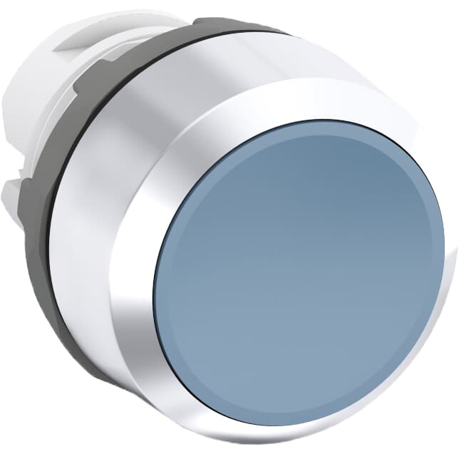 Pulsante MP1-30L blu mantenuto ghiera metallo non illuminato per uso industriale