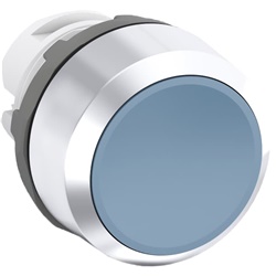 Pulsante MP1-30L blu mantenuto ghiera metallo non illuminato per uso industriale