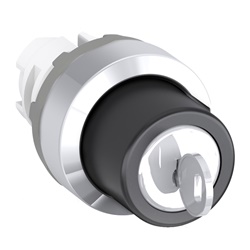 Selector switch M2SSK3-301 2 posizioni mantenute a chiave nero cromo non illuminato per applicazioni industriali
