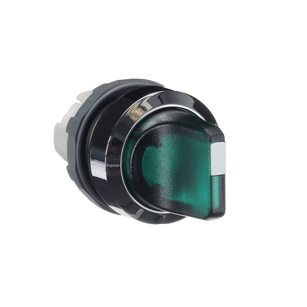 Selector Switch M2SS2-31G 2 Posizioni Leva Corta Verde Illuminato Alta Durata Impianti Elettrici