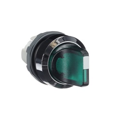 Selector Switch M2SS2-31G 2 Posizioni Leva Corta Verde Illuminato Alta Durata Impianti Elettrici