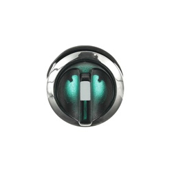 Interruttore selettore 3 posizioni leva corta verde illuminato per controllo circuiti elettrici industriali