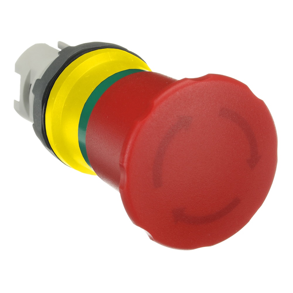 Pulsante emergenza MPET4-10R fungo 40 mm rosso twist release non illuminato per uso industriale