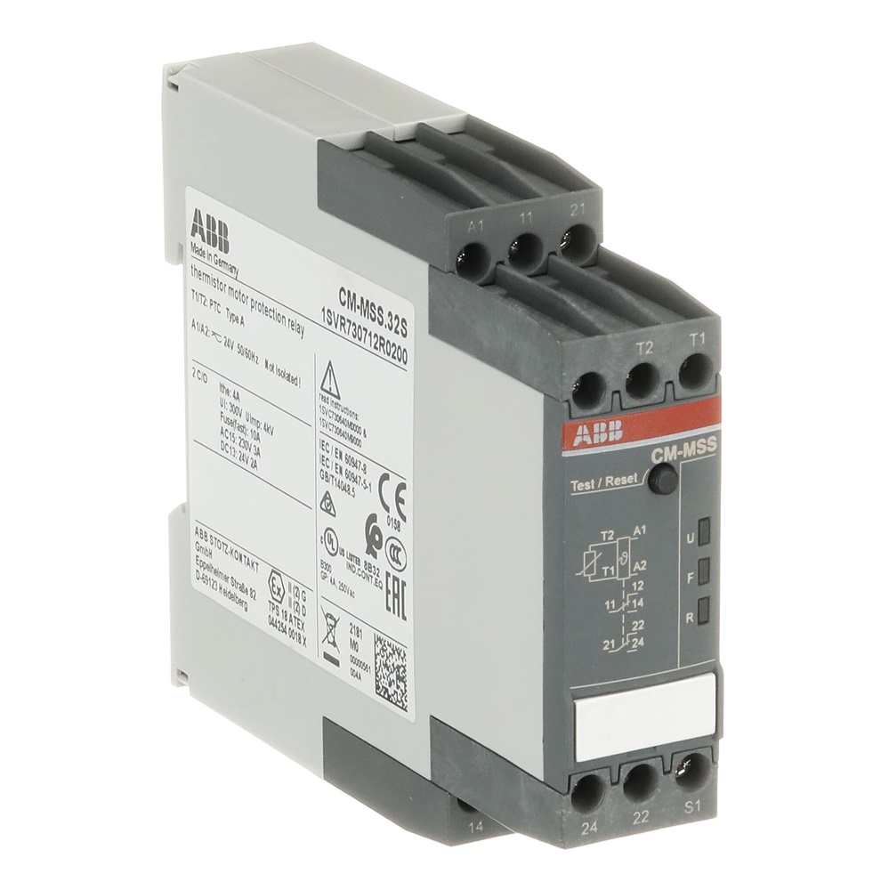 Relè protezione motore termistore CM-MSS.32S 24VAC/DC 2 contatti commutazione ATEX industriale