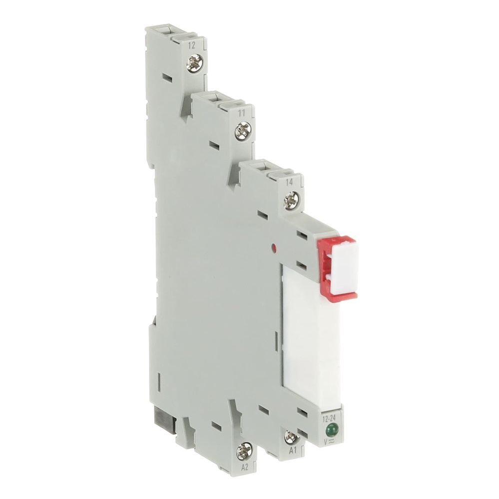 Relay interfaccia 1 contatto cambio 24VAC/DC uscita 6A 250VAC morsetti a vite