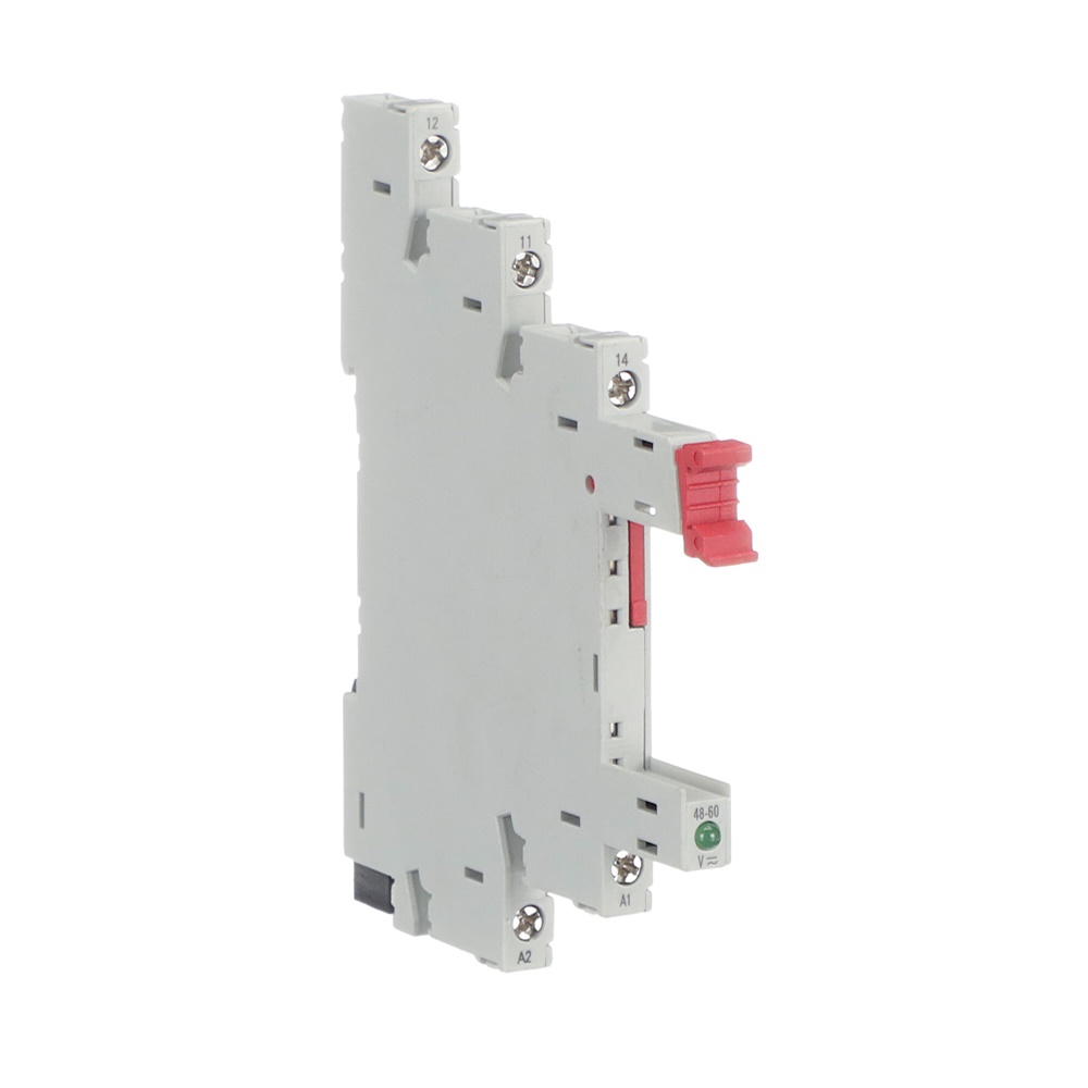 Socket relè 1 contatto 48-60VAC/DC 250VAC morsetti a vite per impianti elettrici industriali