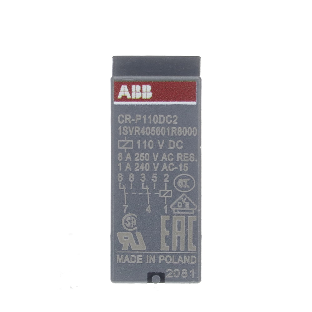 Relè interfaccia pluggable 2 c/o 110 VDC 250V 8A protezione IP67 per quadri elettrici