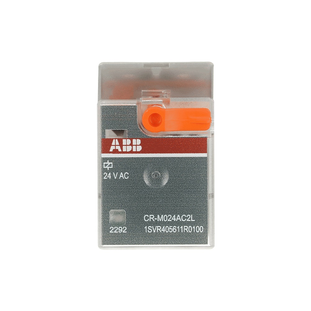 Relè interfaccia pluggable 24VAC 2 contatti commutazione 250V 12A per impianti elettrici industriali e civili