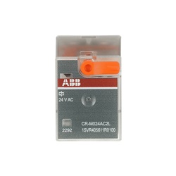 Relè interfaccia pluggable 24VAC 2 contatti commutazione 250V 12A per impianti elettrici industriali e civili